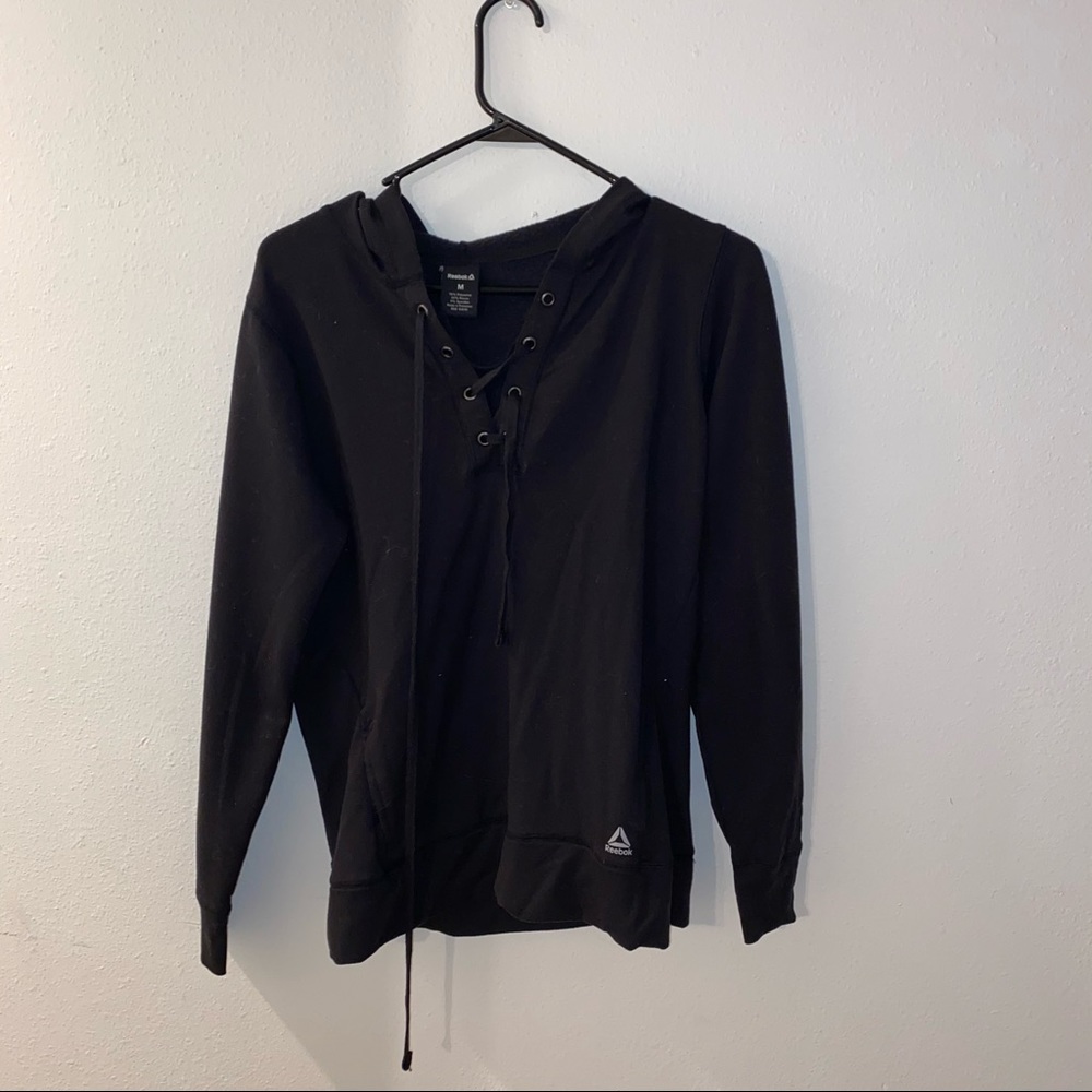 Black cross chest hoodie